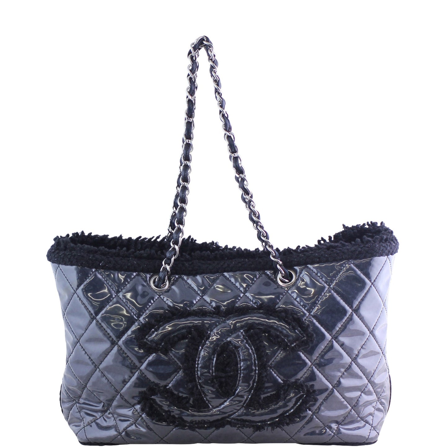 Chanel Quilted Vinyl and Tweed Tote