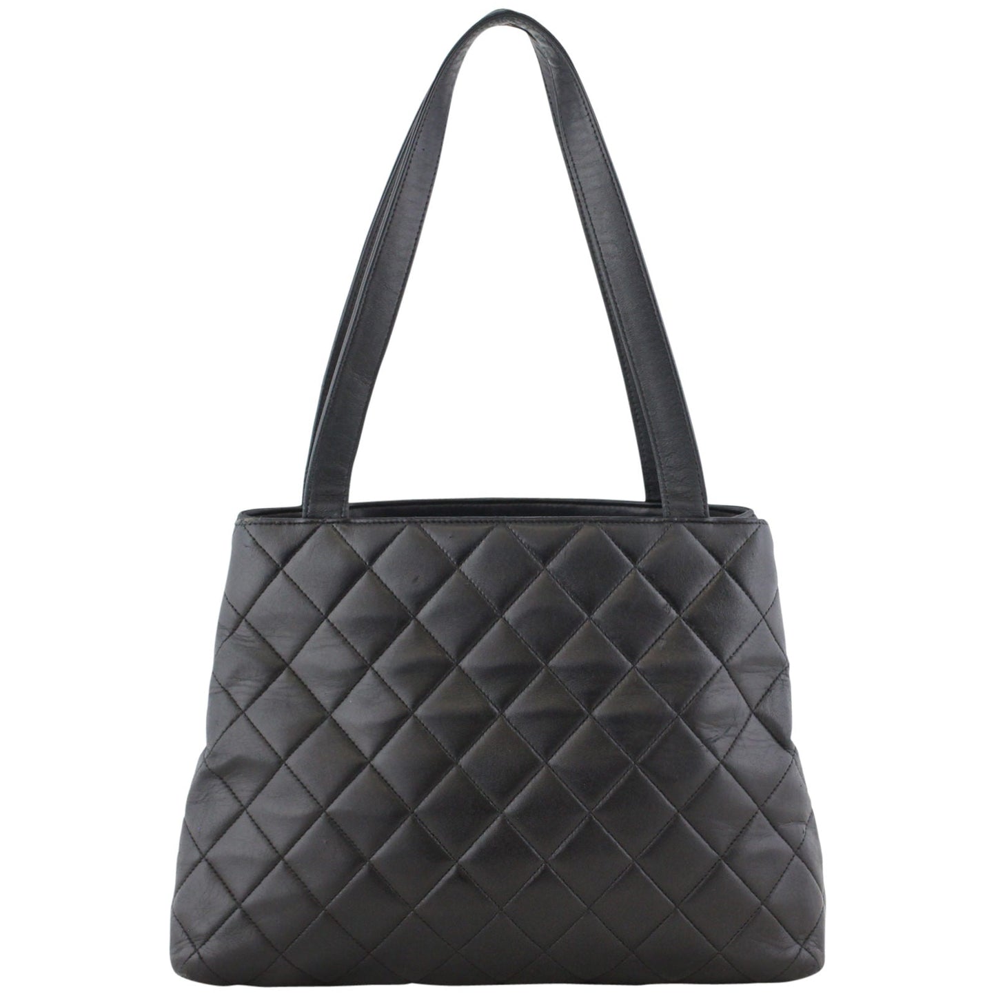 Chanel Vintage CC Quilted Shopper Tote