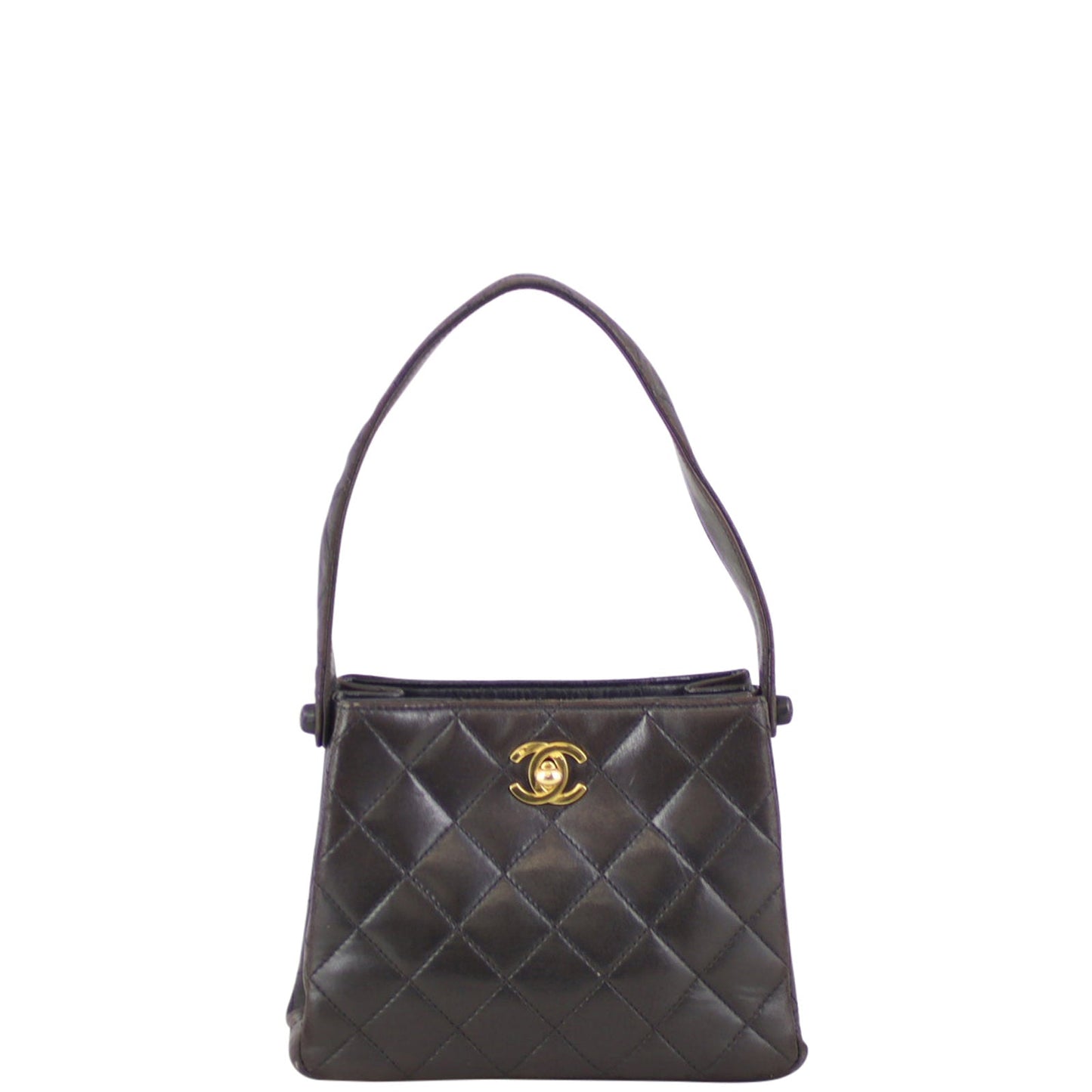 Chanel CC Double Turn Lock Vintage Mini Tote