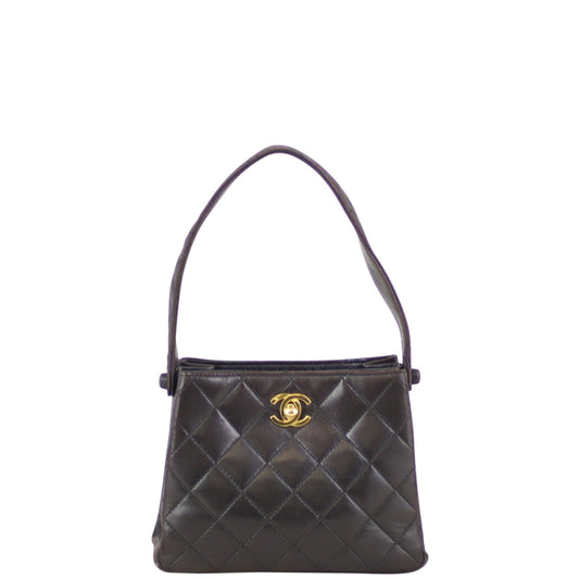 Chanel CC Double Turn Lock Vintage Mini Tote