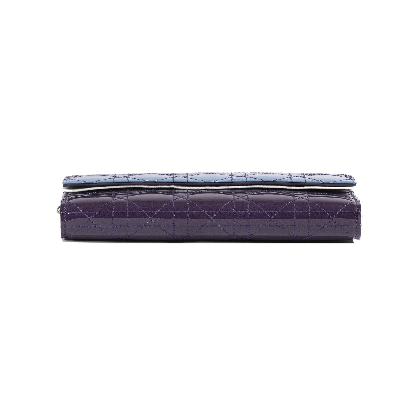 Christian Dior Patent Leather Lady Dior Croisiere Chain Wallet