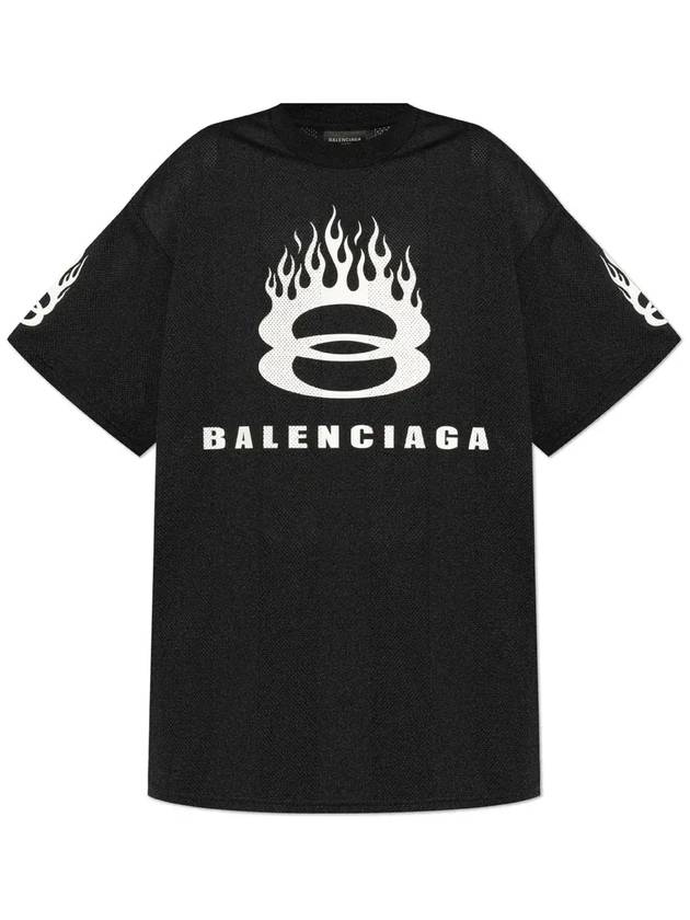 Luxury Balenciaga Trending 2026 Logo Print Crew Neck Short Sleeve T-Shirt Black