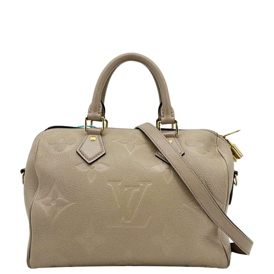 LOUIS VUITTON  25 Bandouliere Monogram Empreinte Shoulder Bag Beige