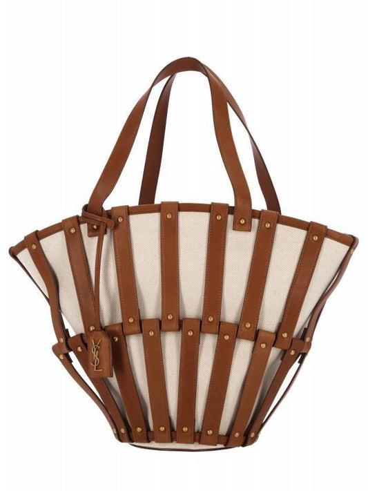 Luxury Saint Laurent Trending 2025 Beatrix Pannier Canvas Tote Bag Greg Brick
