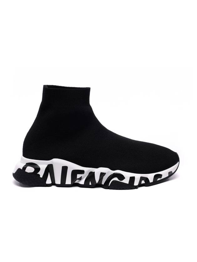 Luxury Balenciaga Trending 2026 Speed Midsole Graffiti High Top Sneakers White Black