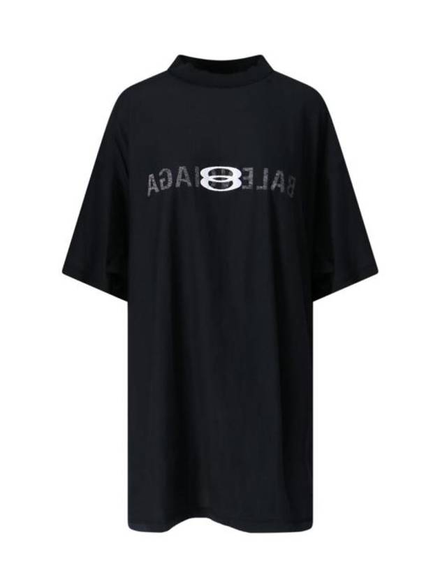Luxury Balenciaga Trending 2026 Logo Print Short Sleeve T-Shirt Black