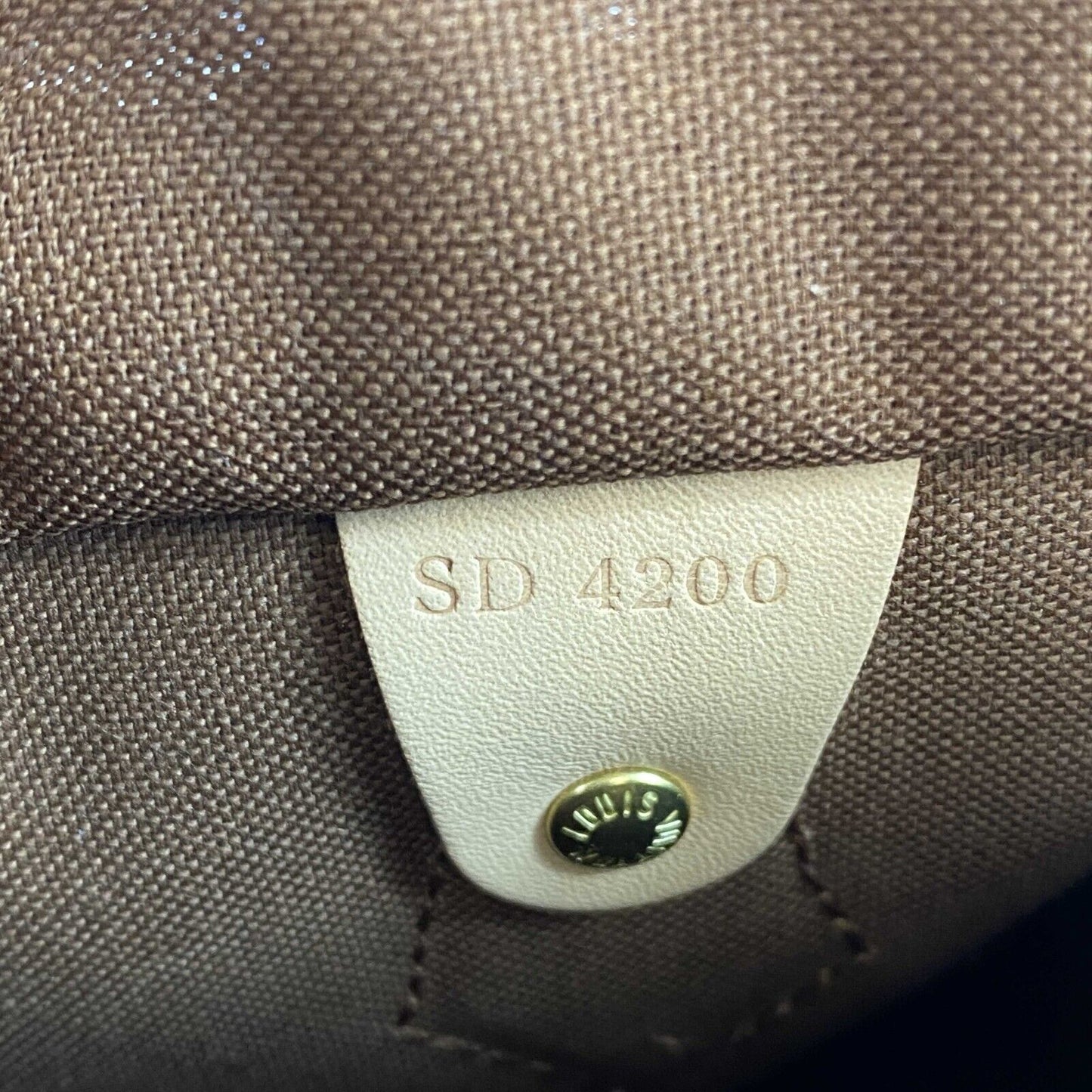 LOUIS VUITTON - - - Brown Monogram Coated Canvas Satchel Handbag