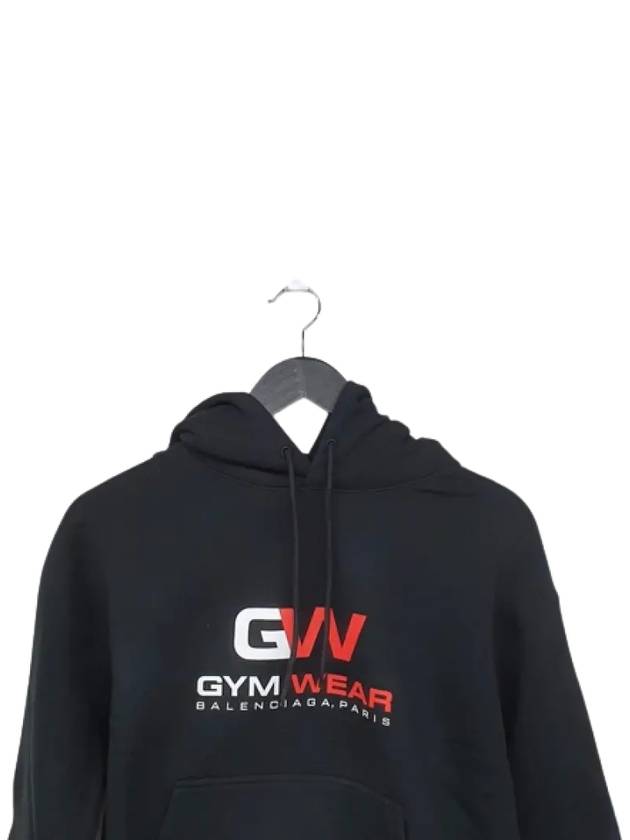 Luxury Balenciaga Trending 2026 Gymwear Logo Cotton Hoodie Black
