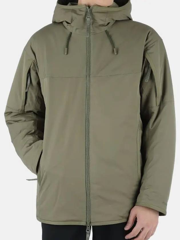 Luxury Burberry Men's Mesh Zip-Up Point Zip-Up Hoodie Khaki