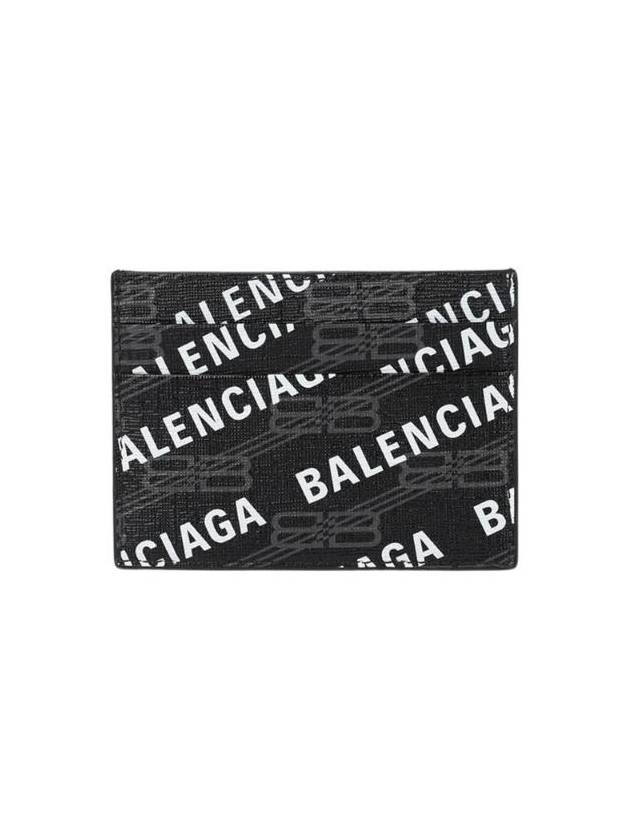 Luxury Balenciaga Trending 2026 Monogram Pattern Card Wallet Black