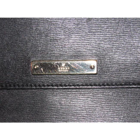 Gucci Vintage Pursesdesigner Purses Black Matte Leather Satchel