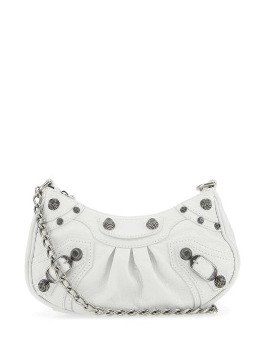 Luxury Balenciaga Trending 2026 Le Cagole Chain Mini Shoulder Bag White