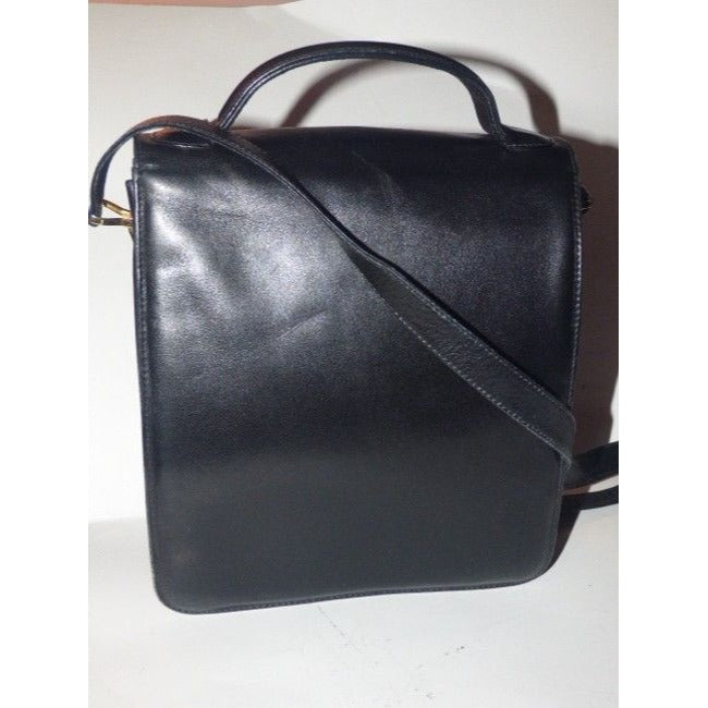 Gucci Padlock Bag Two Way Top Handle With Strap Black Leather Satchel