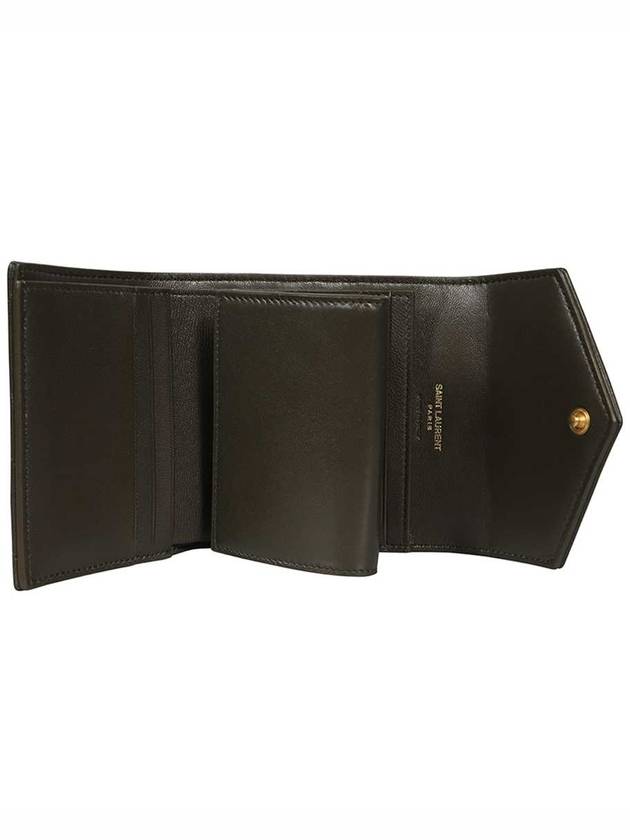 Luxury Saint Laurent Trending 2025 Monogram Multi-Fold Half Wallet Green