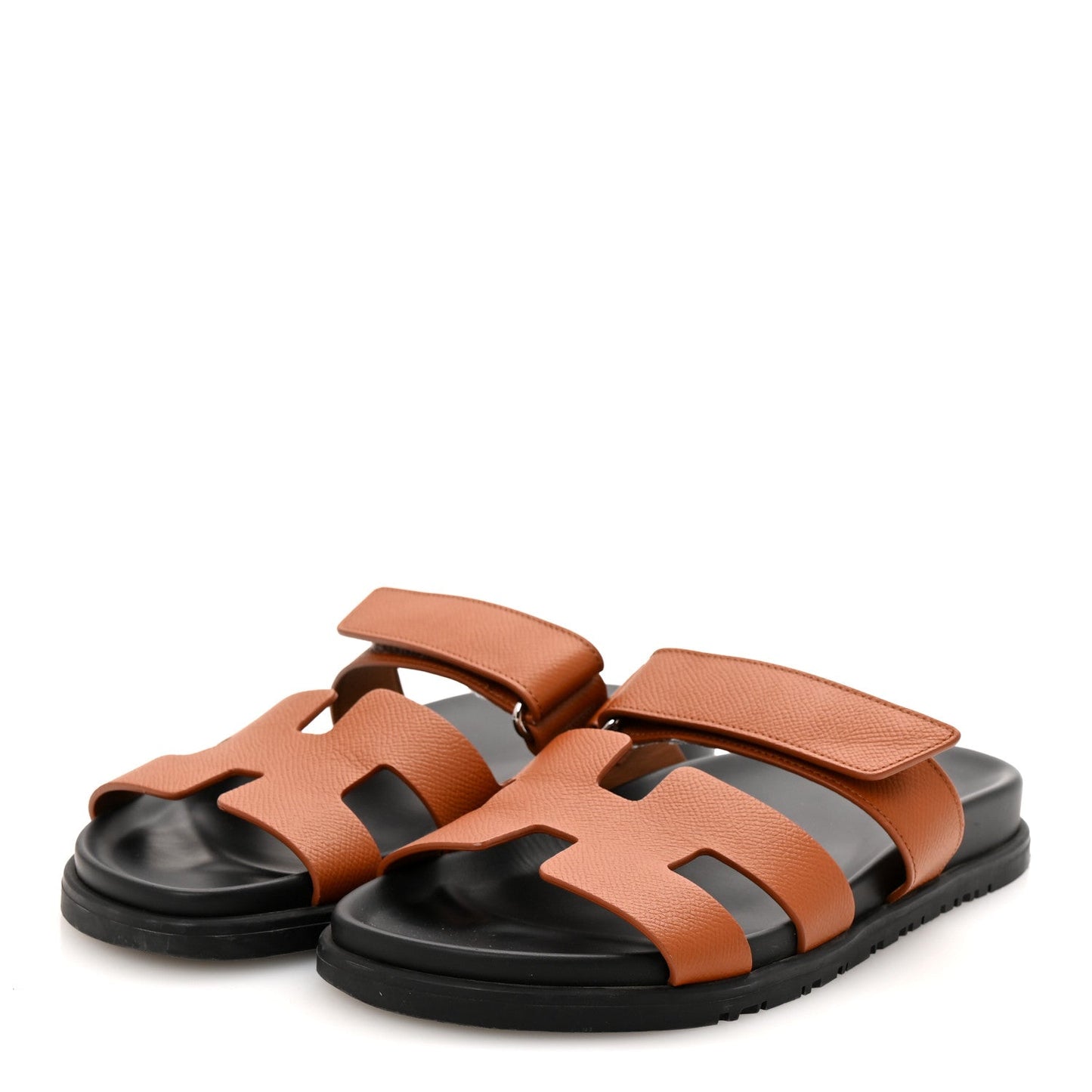 Hermes Epsom Womens Chypre Sandals 38 Naturel