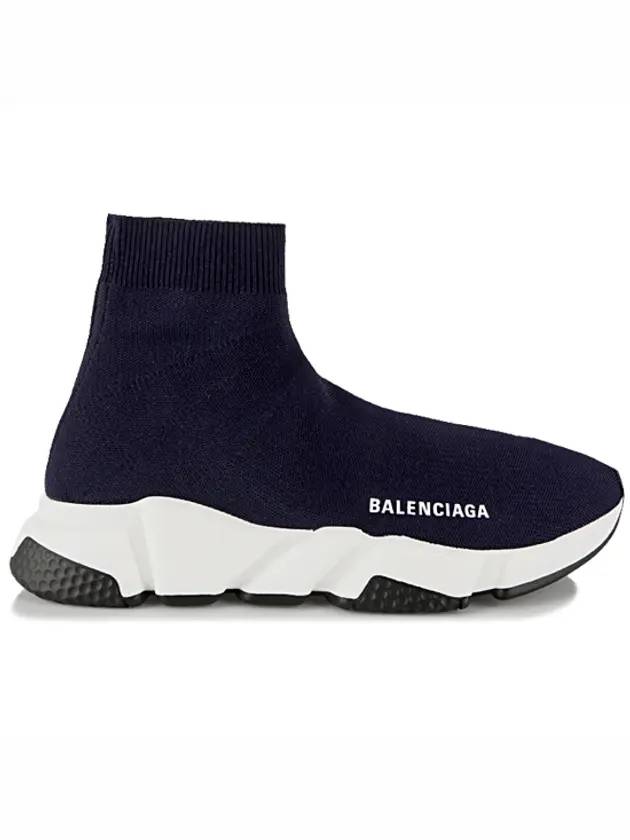 Luxury Balenciaga Trending 2026 Speed Runner High Top Sneakers Navy