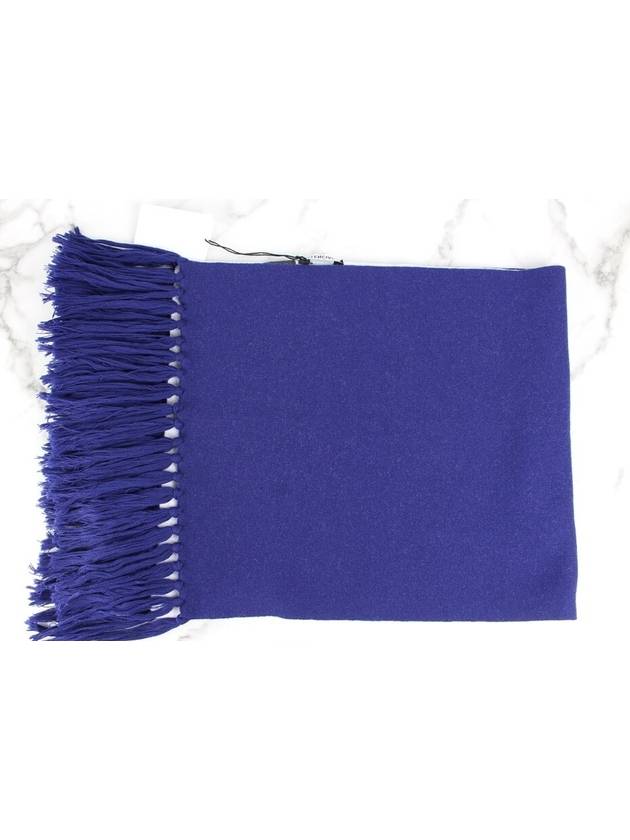 Luxury Balenciaga Trending 2026 Wave logo wool muffler blue
