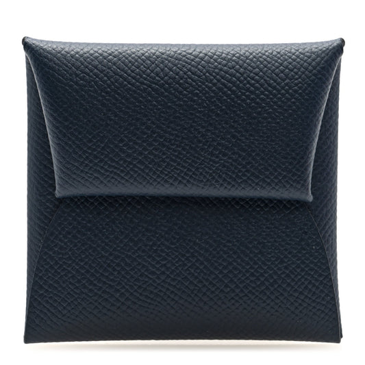 Hermes Epsom Verso Bastia Coin Purse Bleu Indigo Vert Amande