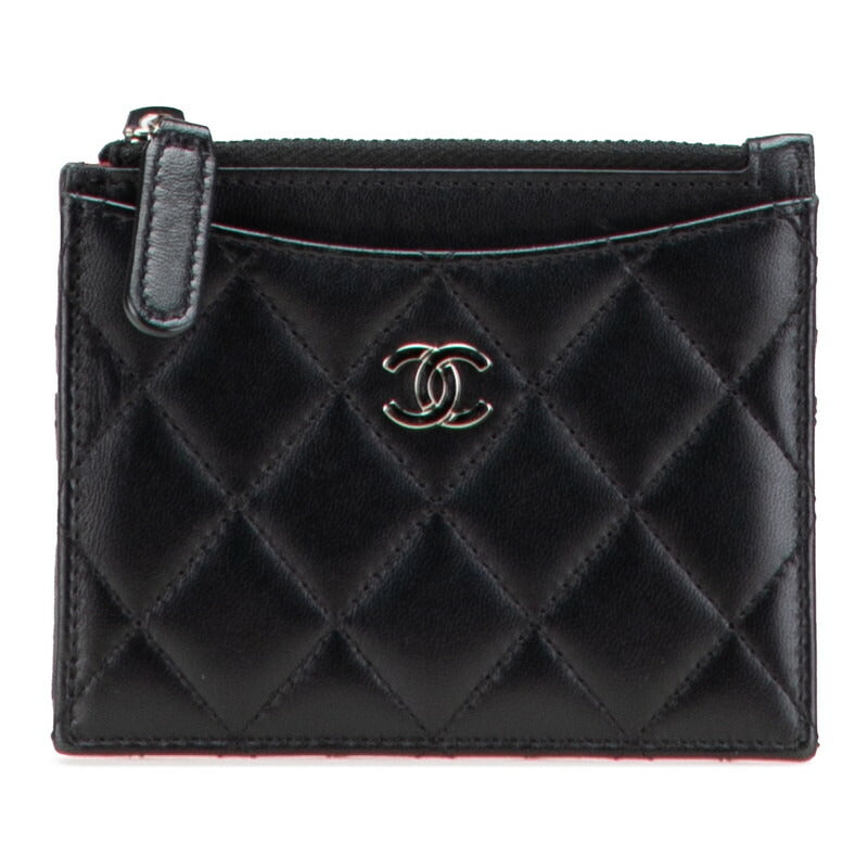 Chanel Coco Mark Matelasse Lambskin Coin Card Case Handbag