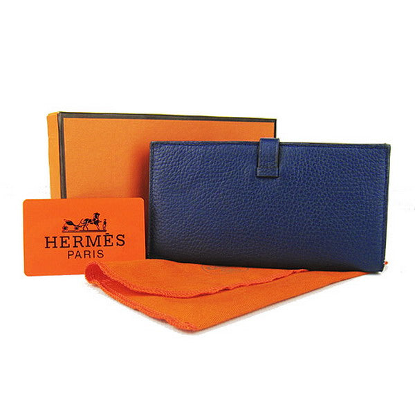 Luxury Hermes Wallet H008 Ladies Wallet Blue