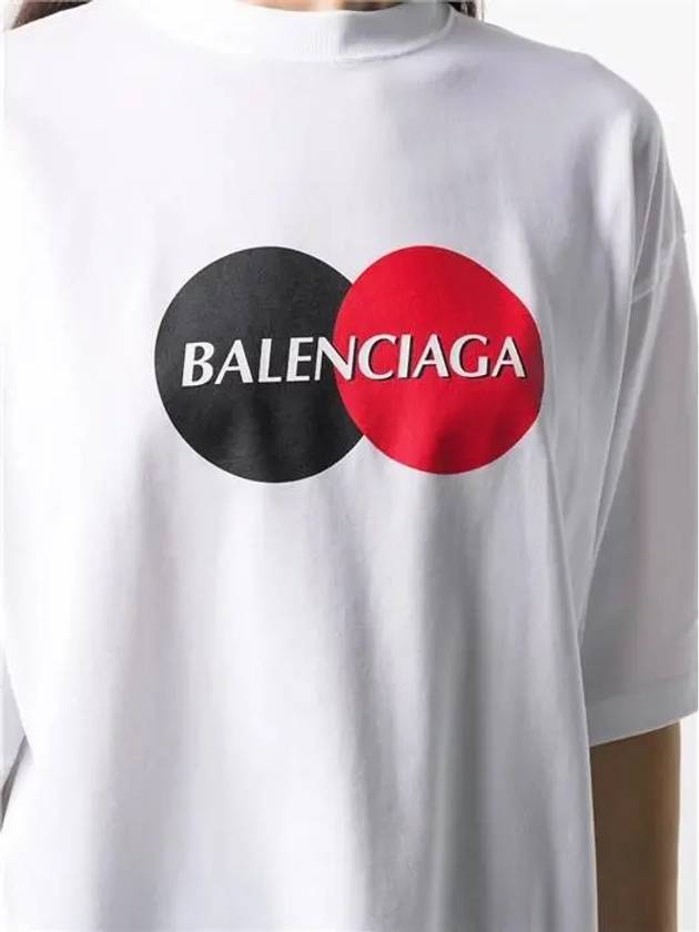 Luxury Balenciaga Trending 2026 Logo Print Oversized Short Sleeve T-Shirt White