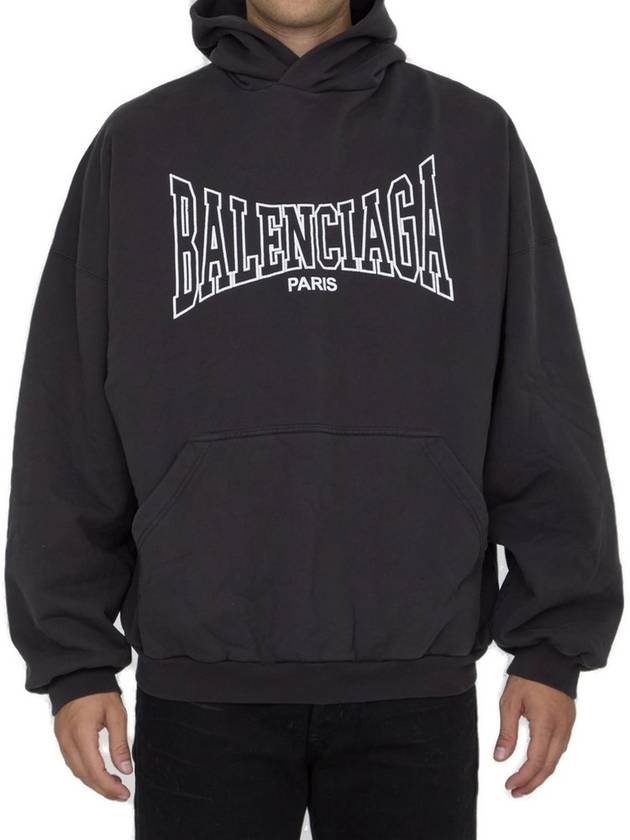 Luxury Balenciaga Trending 2026 Paris Logo Print Hoodie Black