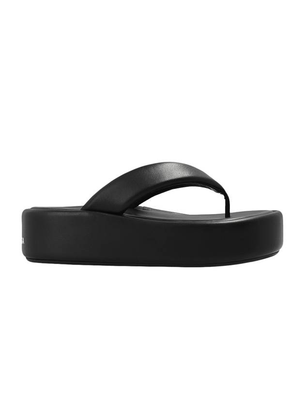 Luxury Balenciaga Trending 2026 Women's Rise Thong Flip Flops Black