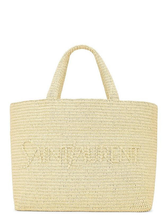 Luxury Saint Laurent Trending 2025 Raffia Tote Bag Beige