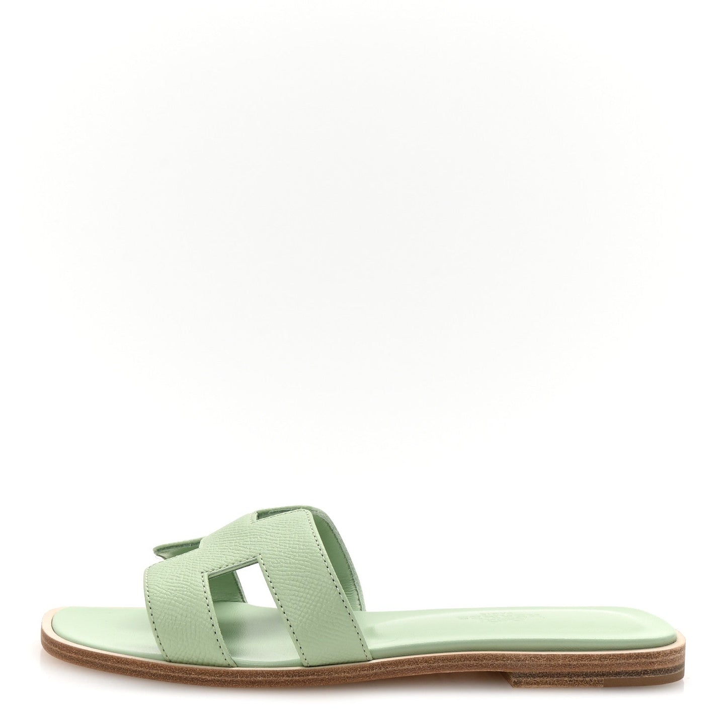 Hermes Epsom Oran Sandals 35 Vert Jade