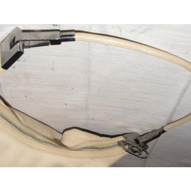 Gucci Vintage Ivory Leather Hobo Bag