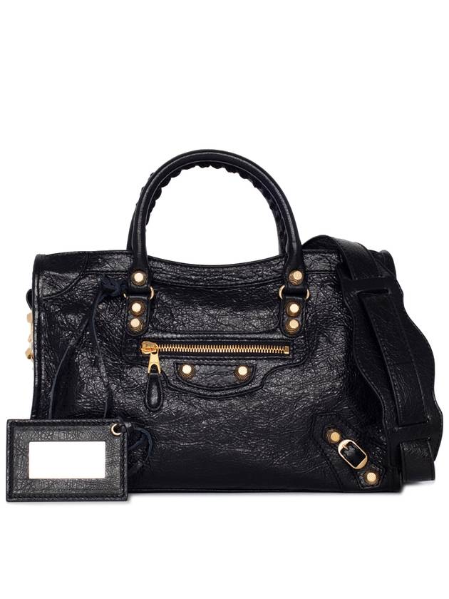 Luxury Balenciaga Trending 2026 Giant Motor City Small Shoulder Bag Black Gold
