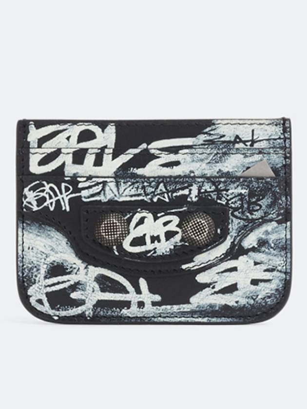 Luxury Balenciaga Trending 2026 Le Cagole Graffiti Card Wallet Black