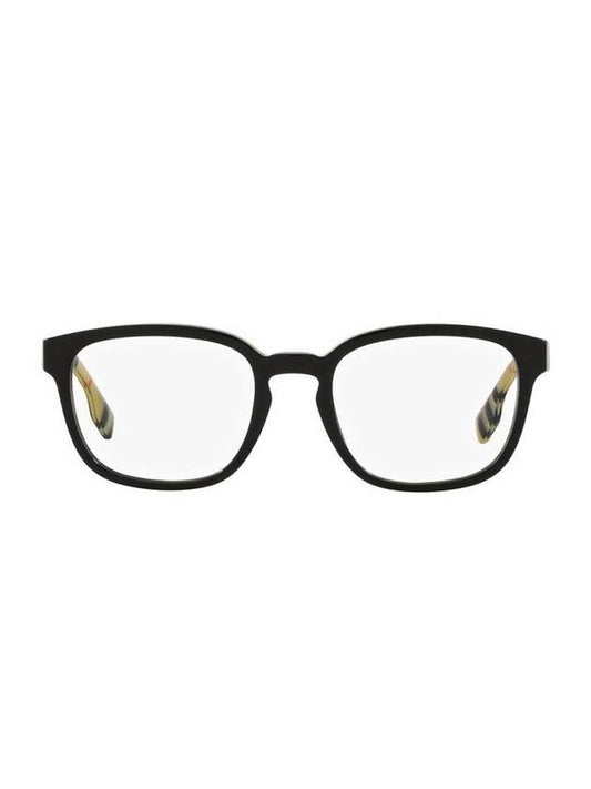 Luxury Burberry Eyewear Vintage Check Temple Square Eyeglasses Black