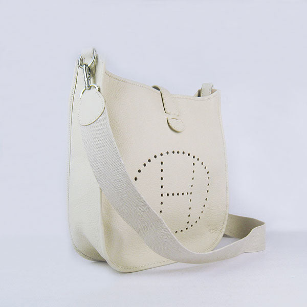 Luxury Hermes Evelyne I handbag H6309 beige silver