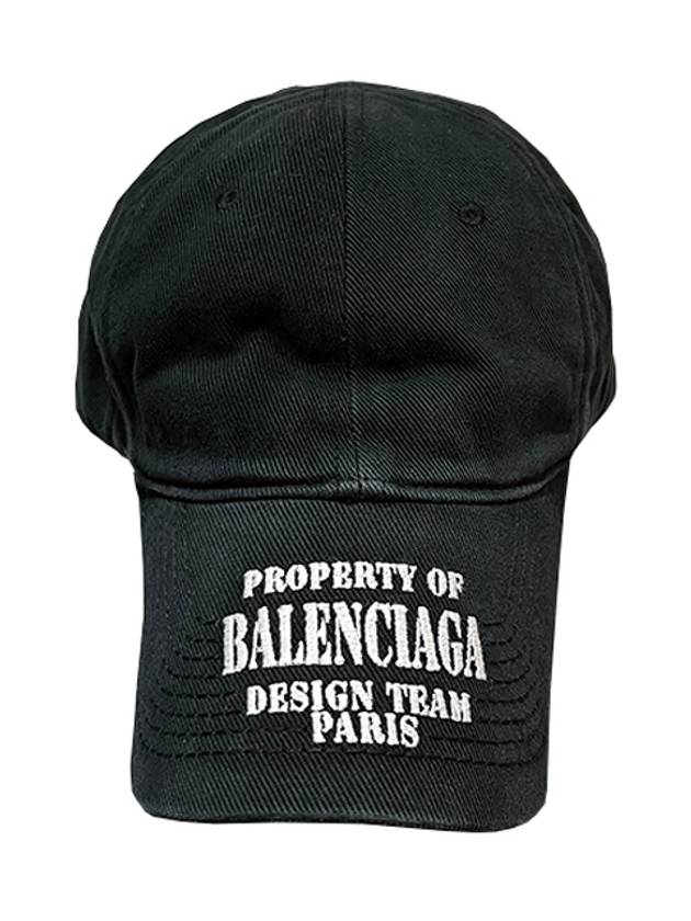 Luxury Balenciaga Trending 2026 Embroidered Property Denim Ball Cap Black
