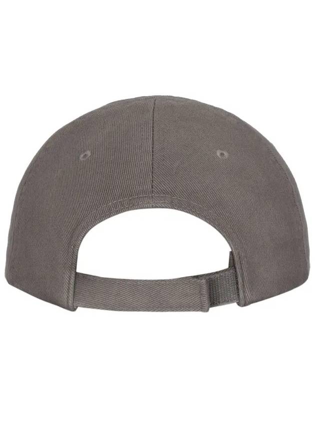 Luxury Balenciaga Trending 2026 Wave Logo Cotton Drill Ball Cap Smokey Grey