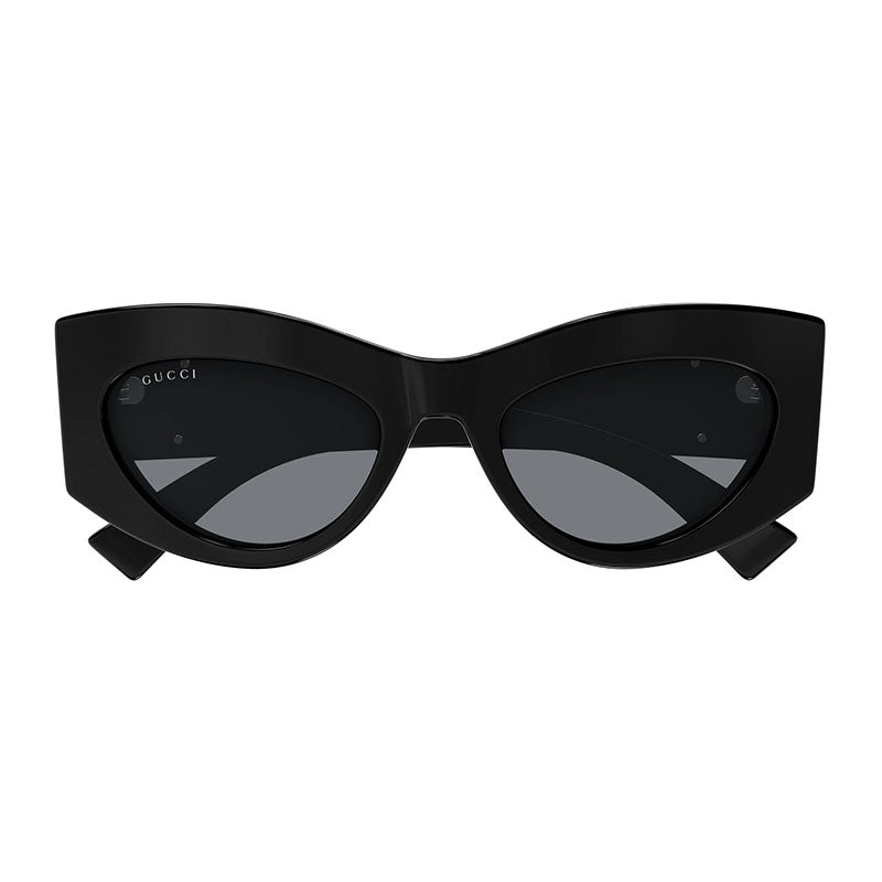 Gucci Sunglasses Cat Eye Full Rim, Black Frame and Grey Lens GG1843S001