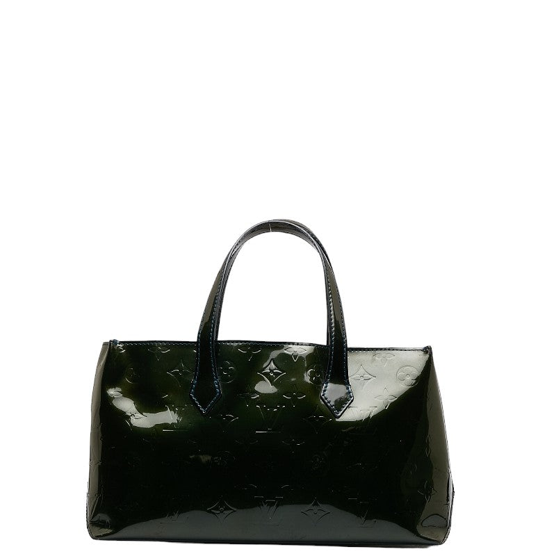 Louis Vuitton Monogram Vernis Wilshere PM Handbag M93684 Blue Green Patent Leather Louis Vuitton