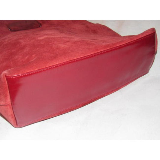Gucci Soho Vintage Purses Red Suede Clutch Tote