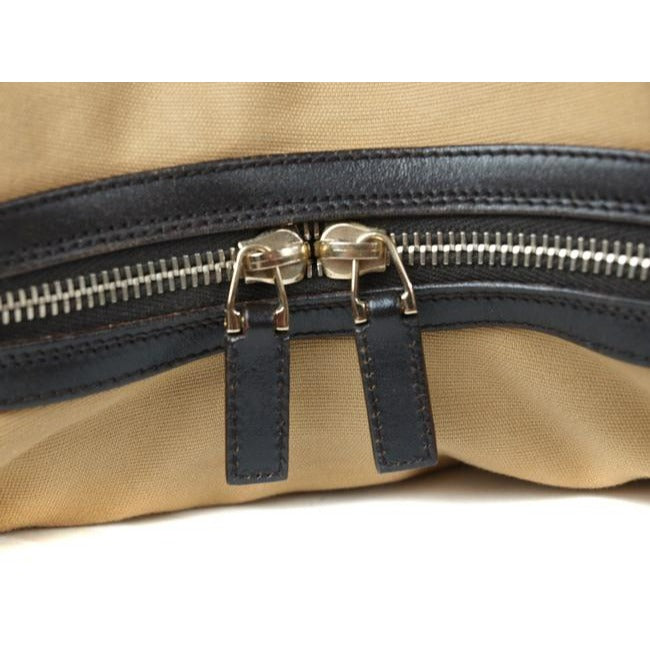 Gucci Vintage Brown And Gg Leather Hobo Bag
