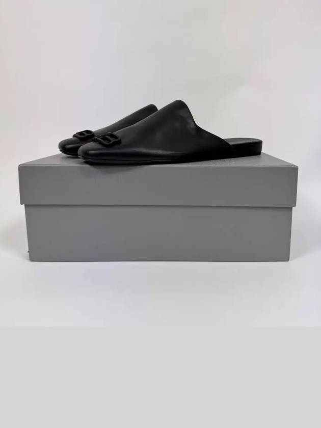 Luxury Balenciaga Trending 2026 Cozy BB Logo Mule Slippers Black