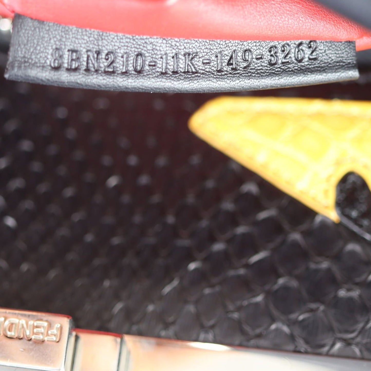Fendi Peekaboo Large Monster Python-Trim