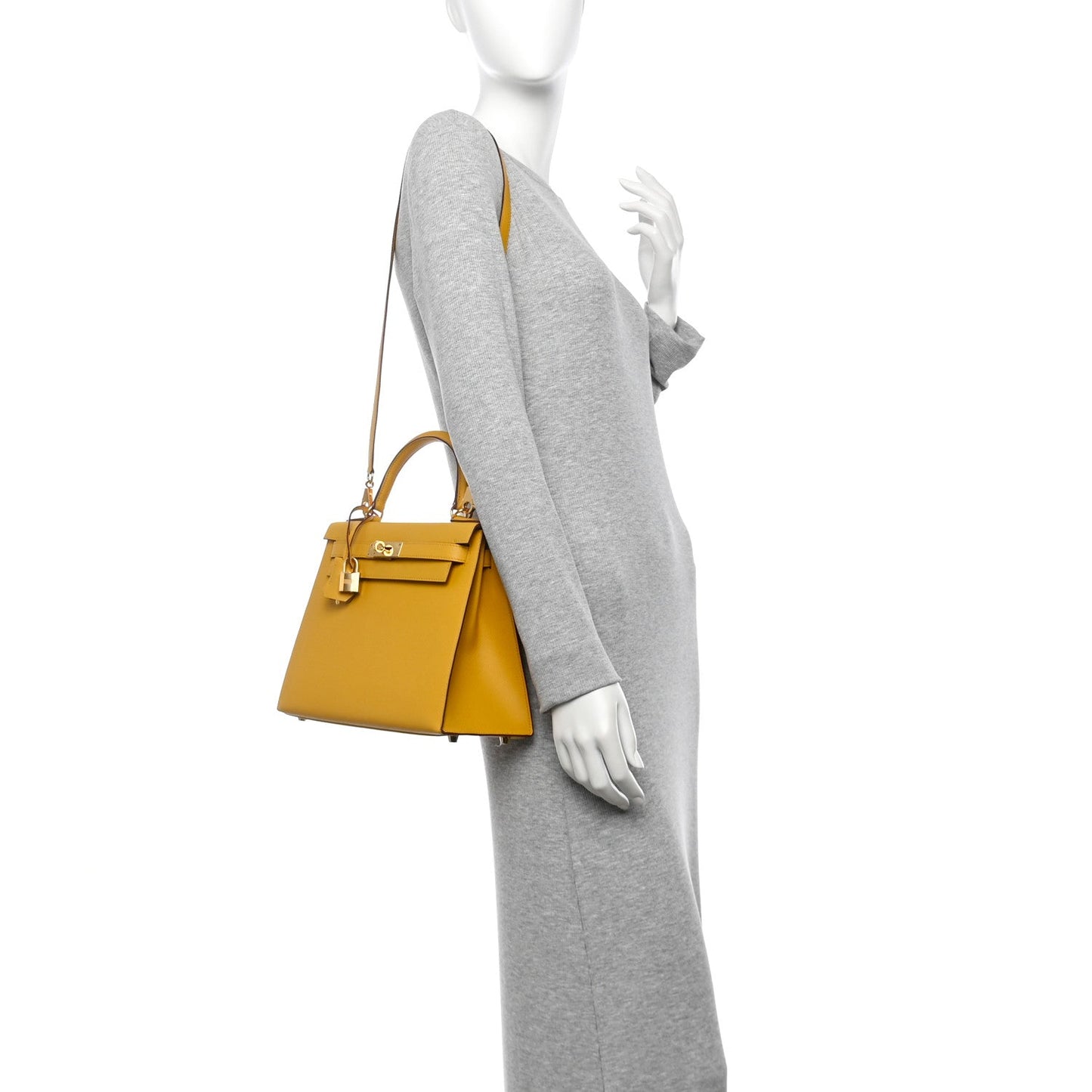 Hermes Epsom Kelly Sellier 28 Jaune Ambre