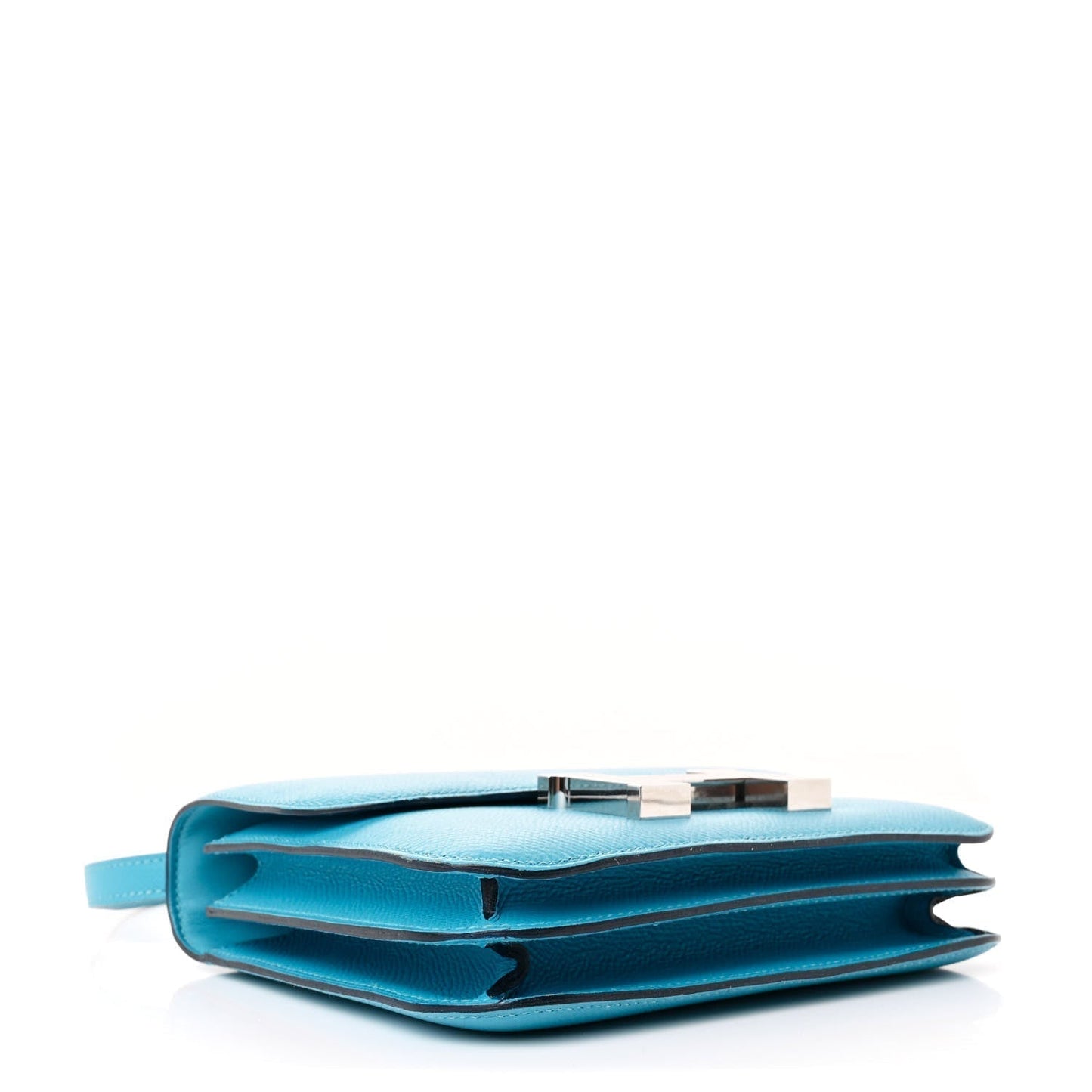Hermes Epsom Enamel Constance 18 Bleu Du Nord Rouge de Coeur