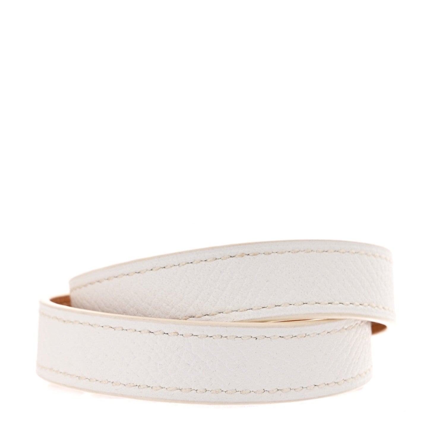 Hermes Epsom Kelly Double Tour Bracelet S White