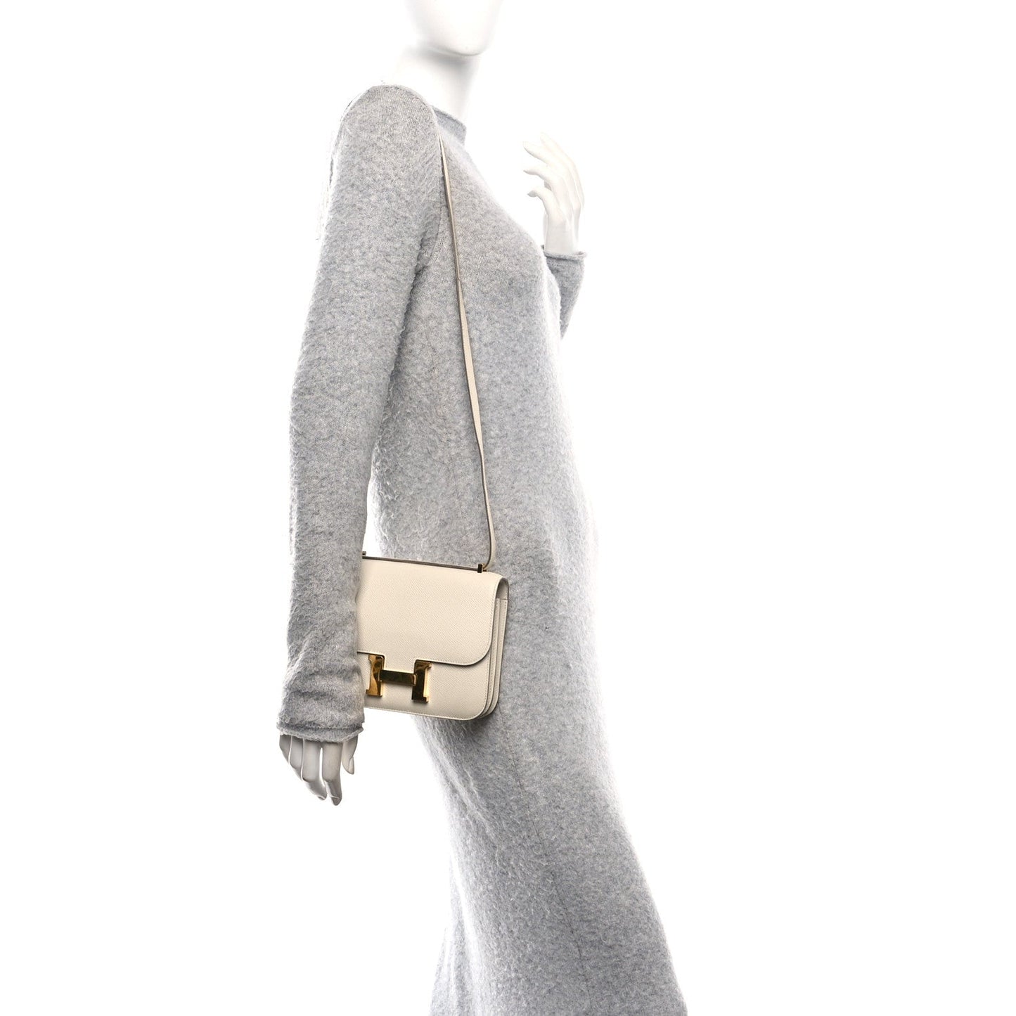 Hermes Epsom Constance 18 Craie