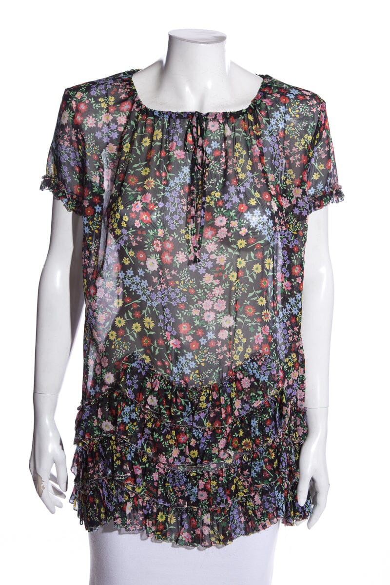 Gucci Black & Multi Floral Blo SZ 36