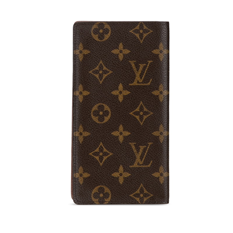 Louis Vuitton Monogram Porte Jaeger Le Coultre Credy Double Fold Wallet M60825 Brown PVC Louis Vuitton