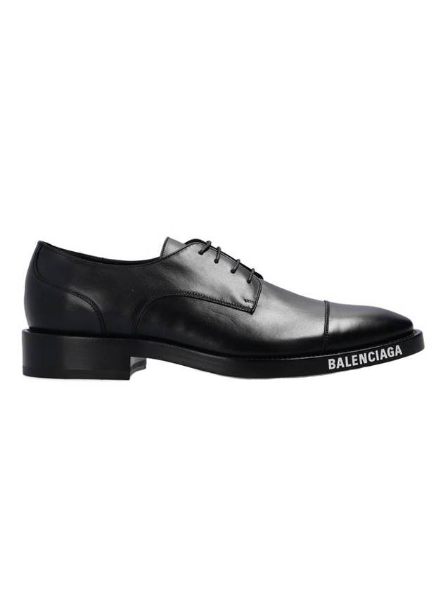 Luxury Balenciaga Trending 2026 Logo Lettering Sole Lace Up Derby Black