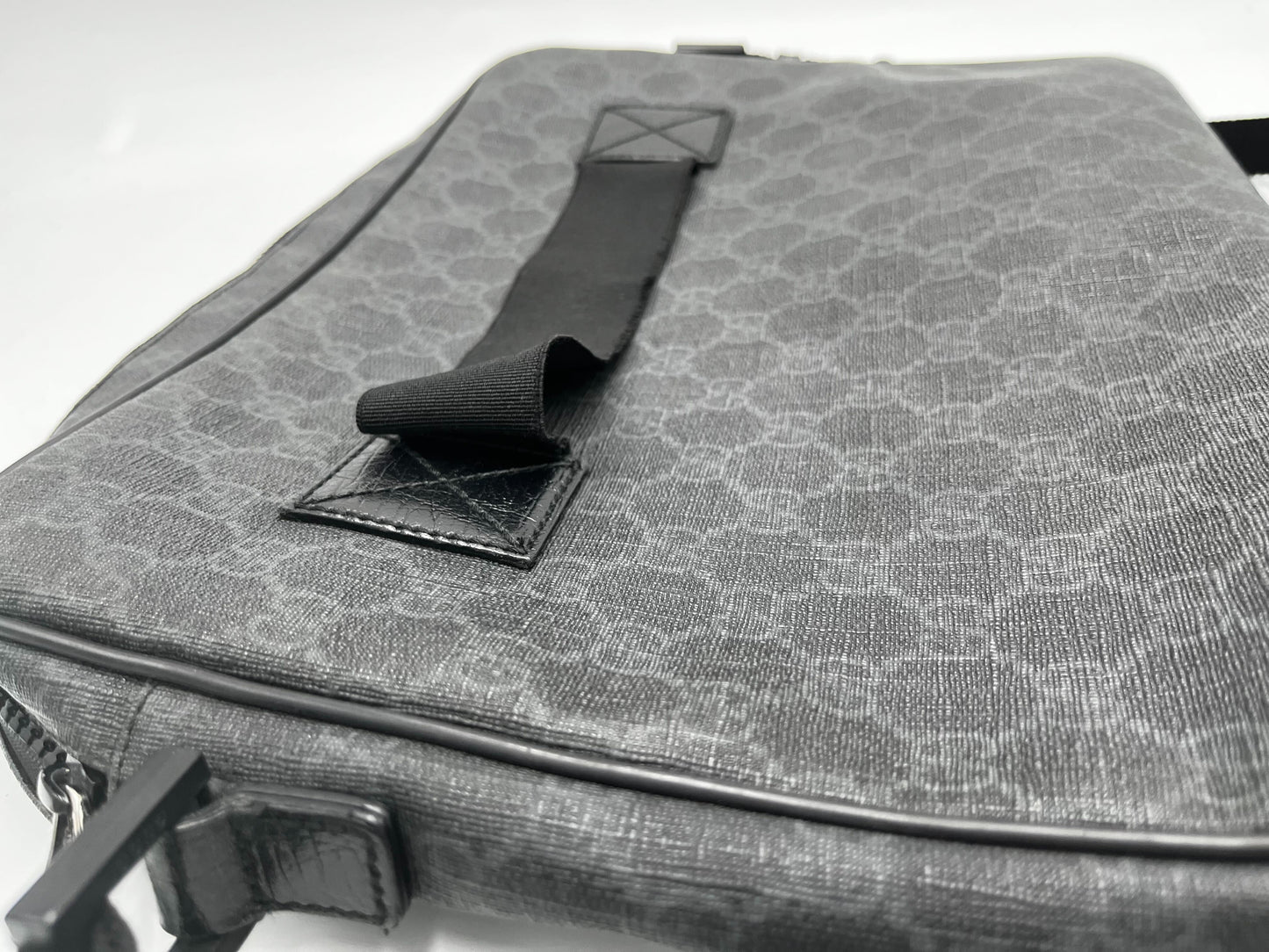 Gucci Gg Supreme Shoulder Bag Canvas Black Leather Shoulder Bag Bag ( )
